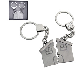 MATT SILVER HIS & HERS KEYHOLDER SET HOUSE