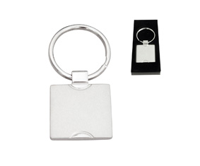 Matt Silver Square Keyholder - Solid