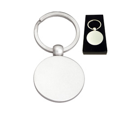 Matt Silver Round Keyholder -Solid