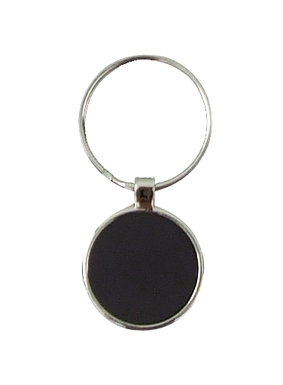 Silver Round Keyring Without Black Logo Disc