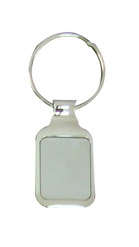 Silver Square Keyring Without Logo Plate