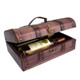 WOODEN WINE CHEST FLAT 2 BOTTLE