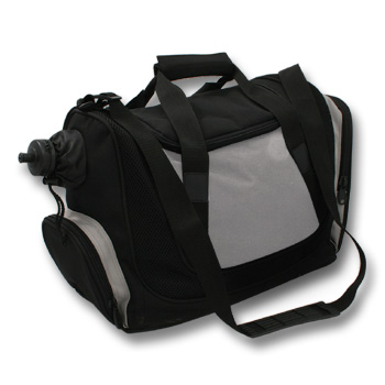 OVERNIGHT BAG BLACK/GREY ON WHEELS