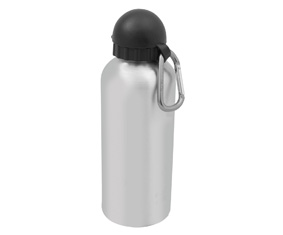 ALUMINIUM WATER BOTTLE W ANTI-OXIDANT LINIG + HOOK (600ML)