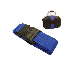 Promo Blue Luggage Strap+Combination