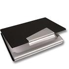 BLACK PU/ALUMINIUM BUSINESS CARD HOLDER