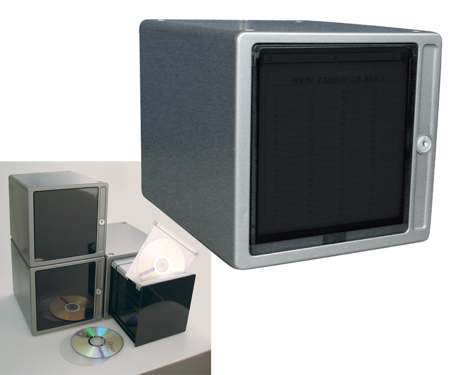 Silver Cd Box(Holds 80)(23X18X17.5Cm
