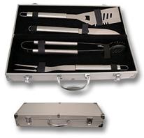 4PC SS BRAAI UTENSILS IN ALUM CARRY CASE