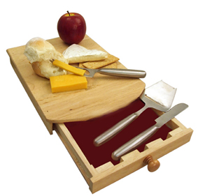 4Pcs Cheese Knife Set With Board