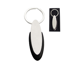 Matt Silver & Black Keyholder  'M B