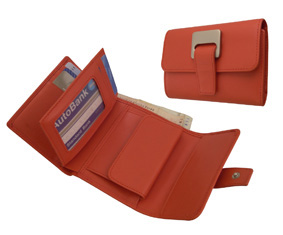 Ladies Leather Day Wallet-Clay