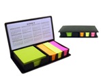 Black Pu 4 Colour Post-It Holder Wit