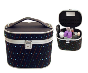 Black Oval Bling Vanity Case