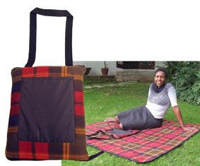 Sports Cushion/Picnic Rug Combo In B Sports Cushion/Picnic Rug Combo In B