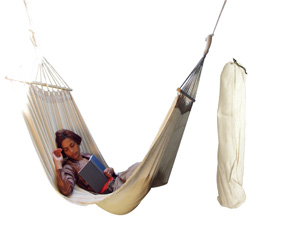 Natural Cotton Canvas Hammock W/Pill