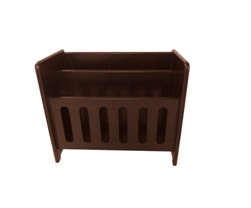 Black Wood 2 Division Magazine Rack