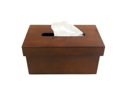 Black Wood Tissue Box