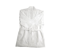 JOUJE 'LITE' WHITE 100% COTTON  BATHROBE MEDIUM