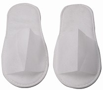 White open toe spa slippers