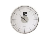 White + Silver 36Cm Wall Clock