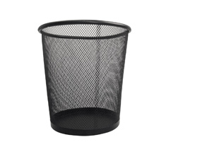 Black Mesh Wastepaper Bin 23Cm Diame