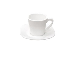 White Bone China Espresso Saucer (12