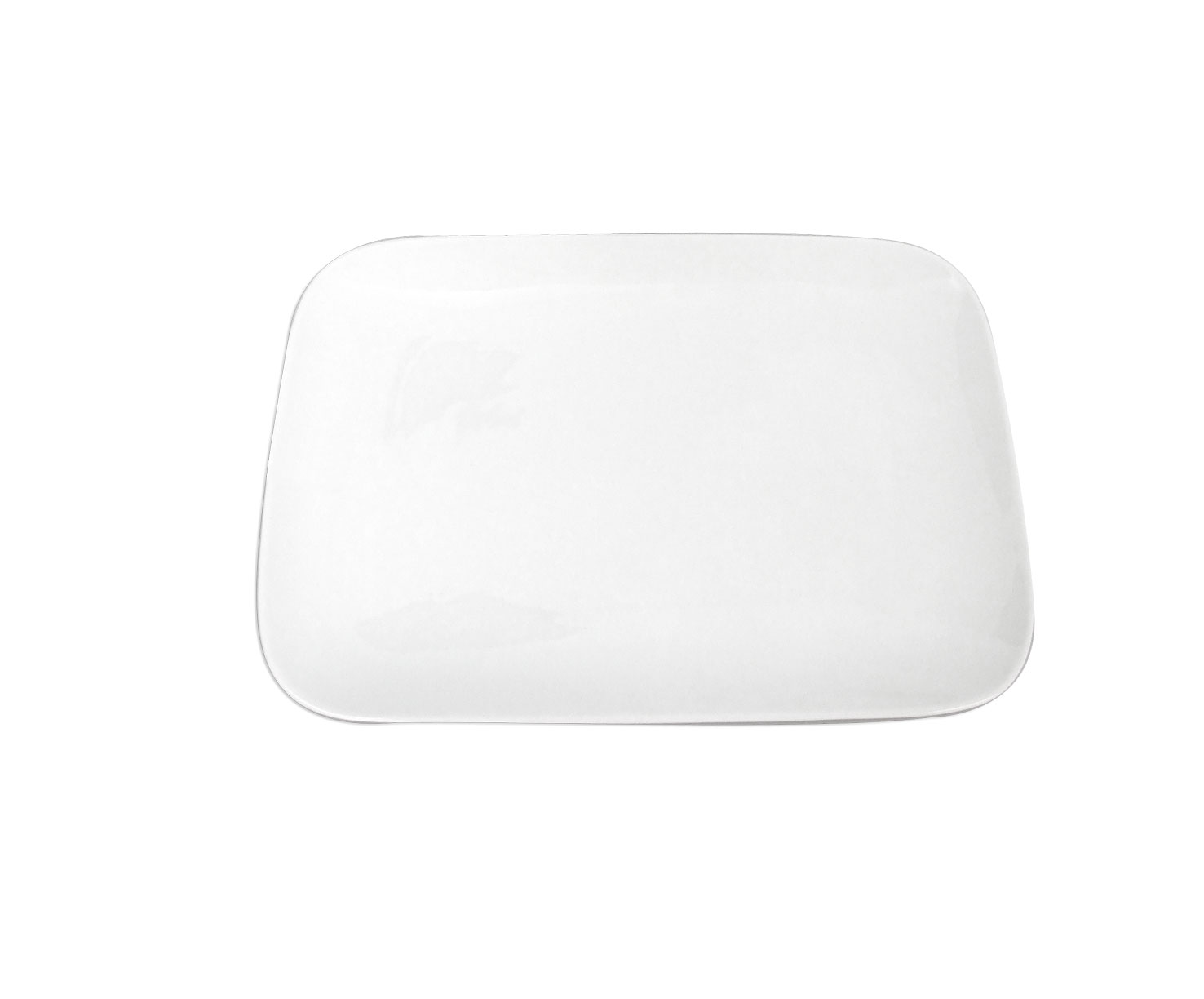 White Bone China Med Rectangular Pla