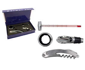 4 Pce Bar Set W/3-In-1Corkscrew,Wine