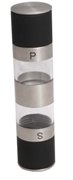 Salt and pepper mill black and silver