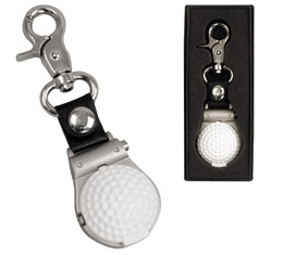 Clip In Golf Ball Clock/Keyring In Presentation Box (12.5Cm)