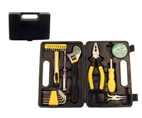 25Pc Multi Purpose Tool Set In Hard Plastic Case (23X15X5Cm)