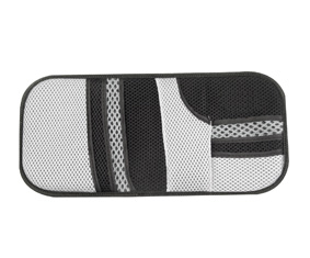 Black & Grey Car Visor Organiser W/2 Elastic Straps (32X15Cm