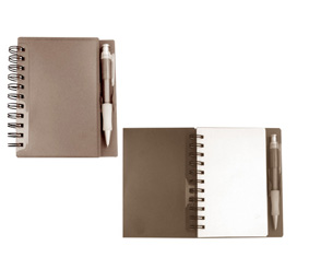 Note Book With Pen Grey (16X13.5Cm)