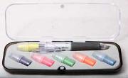 3 colour ball pen & 6 colour highlighter set in pres box