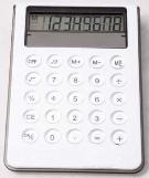 White 8 digit desk top calculator in white box