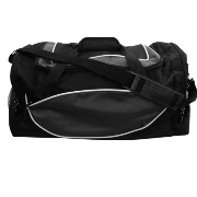 Black+Grey Sports Baag W/Carry Handle And Shoulder Strap (48