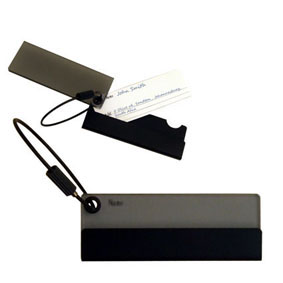 Black Aluminium Luggage Tag (8X2.8Cm)