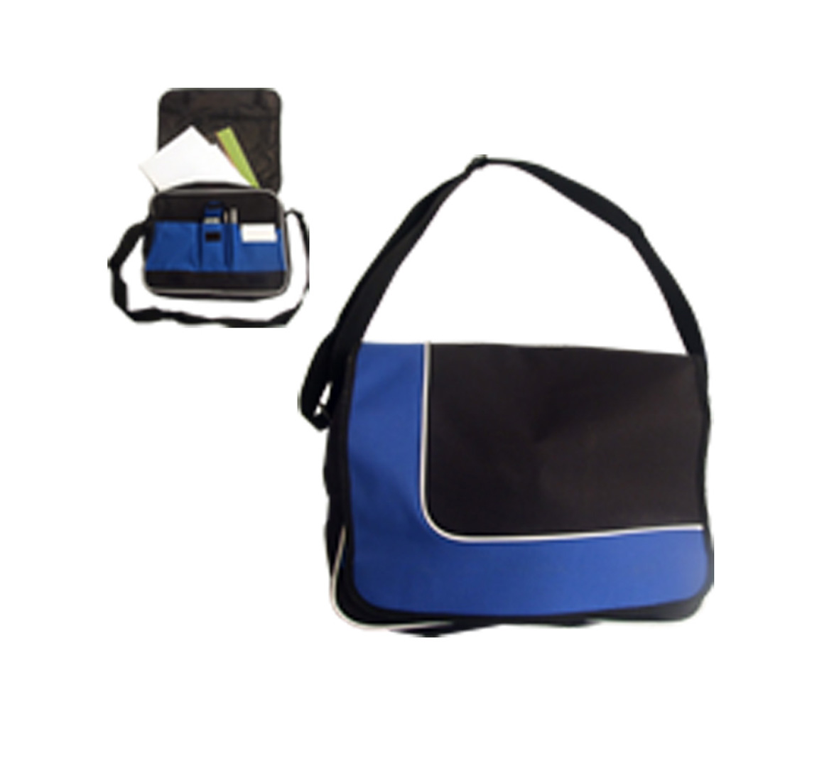 Document Bag In Royal Blue & Black(31X40Cm)