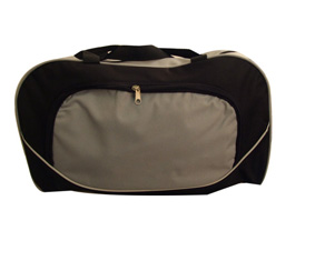 Black+Grey Bag W/2 Compartments, Carry Handle & Shoulder Str