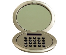 Compact Mirror W/8 Digit Calculator