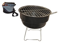 Grey & Black Mini Braai In Insulated Cooler W/Strap (29Cm)