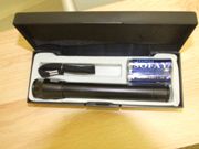 "High power" led torch with strap in plastic pres box
