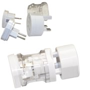 White Universal Adaptor  (8.5X4.5X4.5Cm)