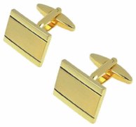 Gold Cufflinks In Presentation Box "Rectangle"