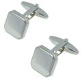 Deluxe cuff link set in gift box-octagonal w/classic bor