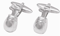 Deluxe cuff link set in gift box- golf bag design