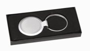 Silver keyring in presentation box- circle design