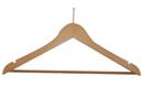Natural Anti-Theft Trouser Hanger With Non Slip Bar And Silver A