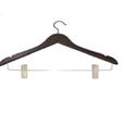 Mahogany Skirt Hanger With Clips And Silver Accessories