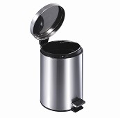 Stainless Steel 3l Waste Bin with Foot Pedal -Round Shap